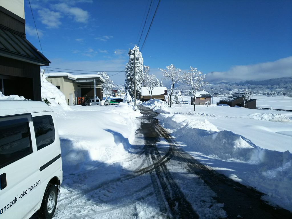 外の雪景色
